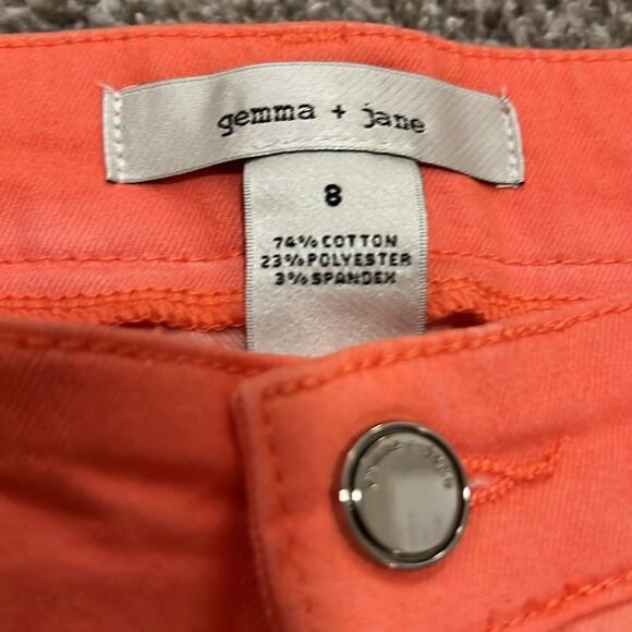 NWT Gemma+Jane Tye Dye Flared Jeans Lace Size 8 Coral Hippie Concert Beach Y2K - Picture 4 of 16